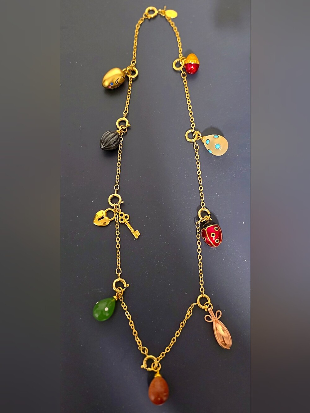 Joan Rivers Necklace With Detachable Mini-Egg Charms